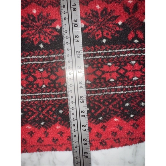 Hanna Andersson Sweater Large Nordic Fair Isle Quarter Zip Pullover Sweater Red - Picture 7 of 7
